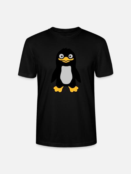 Funny funny penguin grins - Stanley/Stella CRAFTER Unisex Organic T-Shirt - black