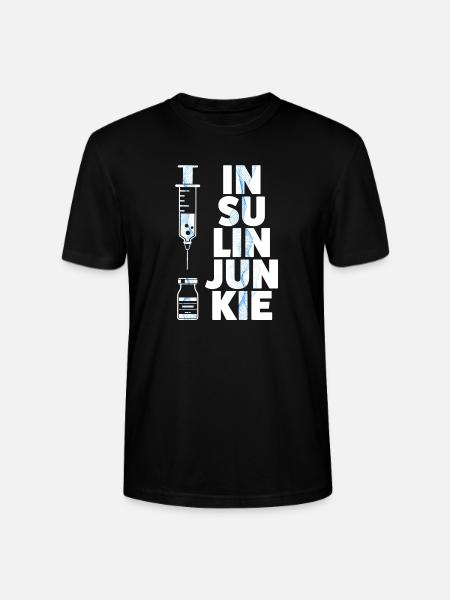 Insulin Junkie - Stanley/Stella Unisex Bio-T-Shirt CRAFTER - Schwarz
