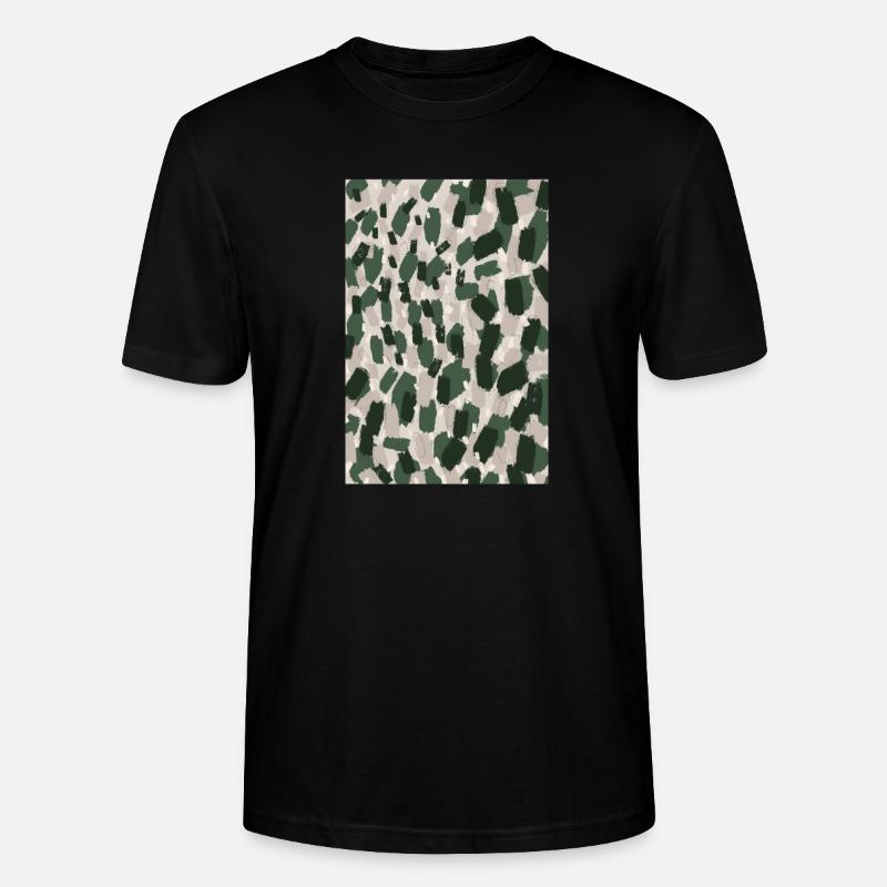 Thick Green Strokes Pattern - Stanley/Stella Unisex Bio-T-Shirt CRAFTER - Schwarz