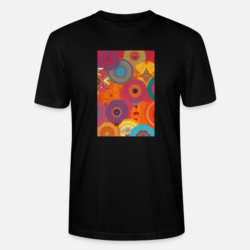 Retro Muster - Stanley/Stella Unisex Bio-T-Shirt CRAFTER - Schwarz