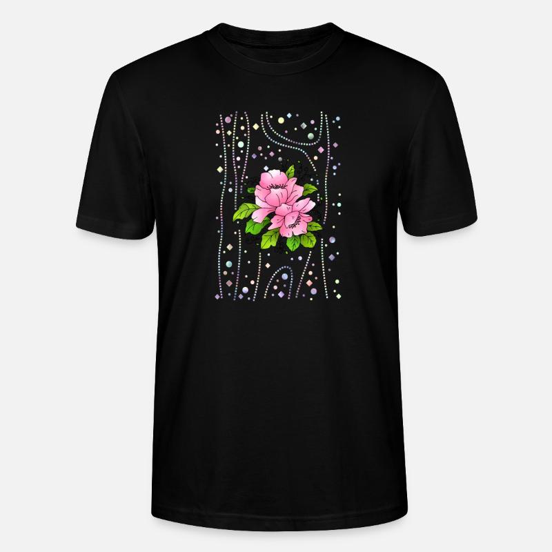 Blumen - Stanley/Stella Unisex Bio-T-Shirt CRAFTER - Schwarz