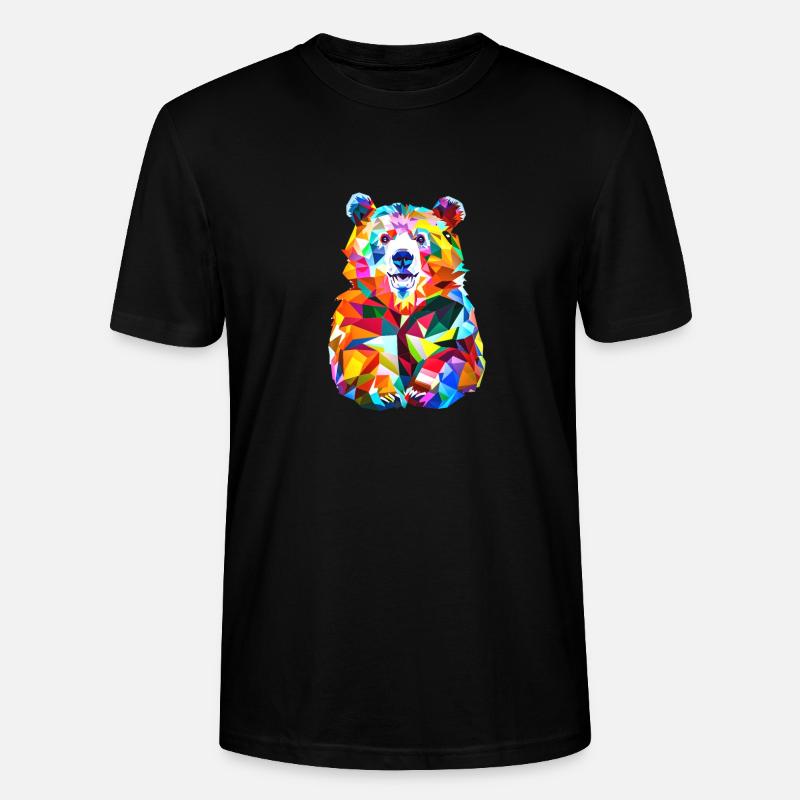 Polygon Bär - Stanley/Stella Unisex Bio-T-Shirt CRAFTER - Schwarz