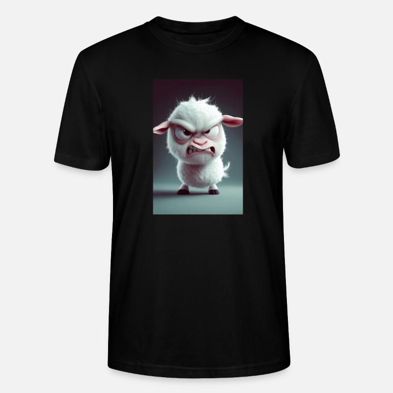 Furious dessin animé Sheep Rage - T-shirt bio CRAFTER Stanley Stella Unisexe - noir