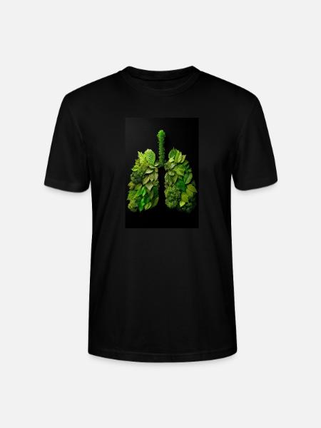 Green Lungs of Nature - Stanley/Stella CRAFTER Unisex Organic T-Shirt - black