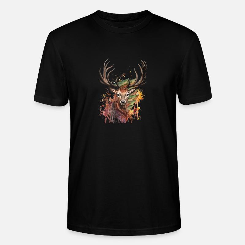 Hirsch Designe - Stanley/Stella Unisex Bio-T-Shirt CRAFTER - Schwarz