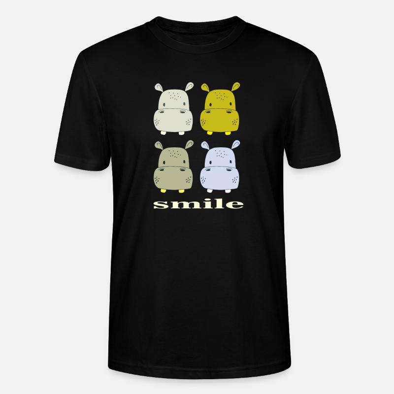 nilpferd smile - Stanley/Stella Unisex Bio-T-Shirt CRAFTER - Schwarz