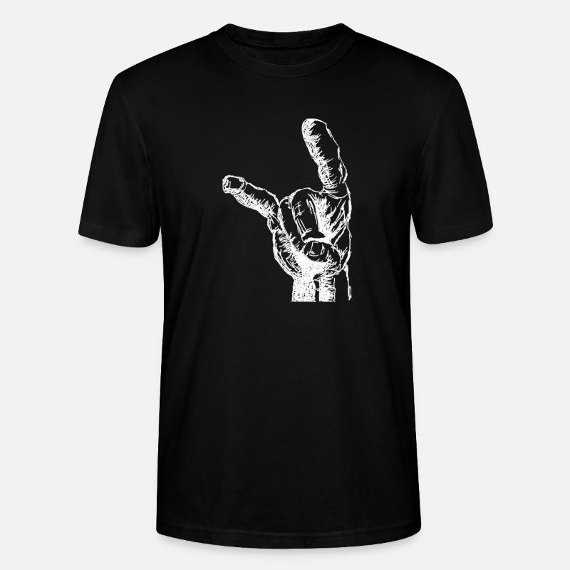 La main de Headbanger - T-shirt bio CRAFTER Stanley Stella Unisexe - noir