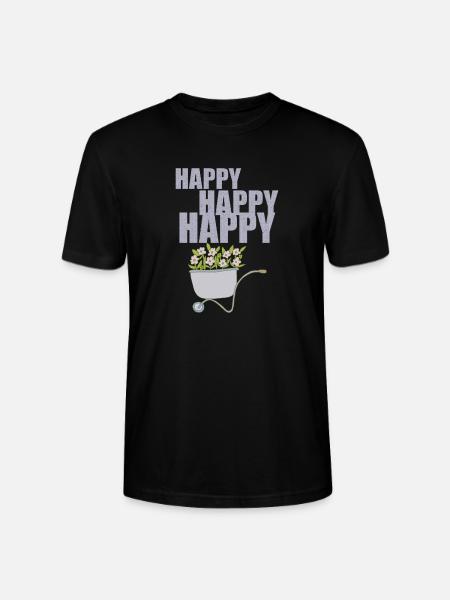 WHEELBARROWS HAPPY - Stanley/Stella CRAFTER Unisex Organic T-Shirt - black