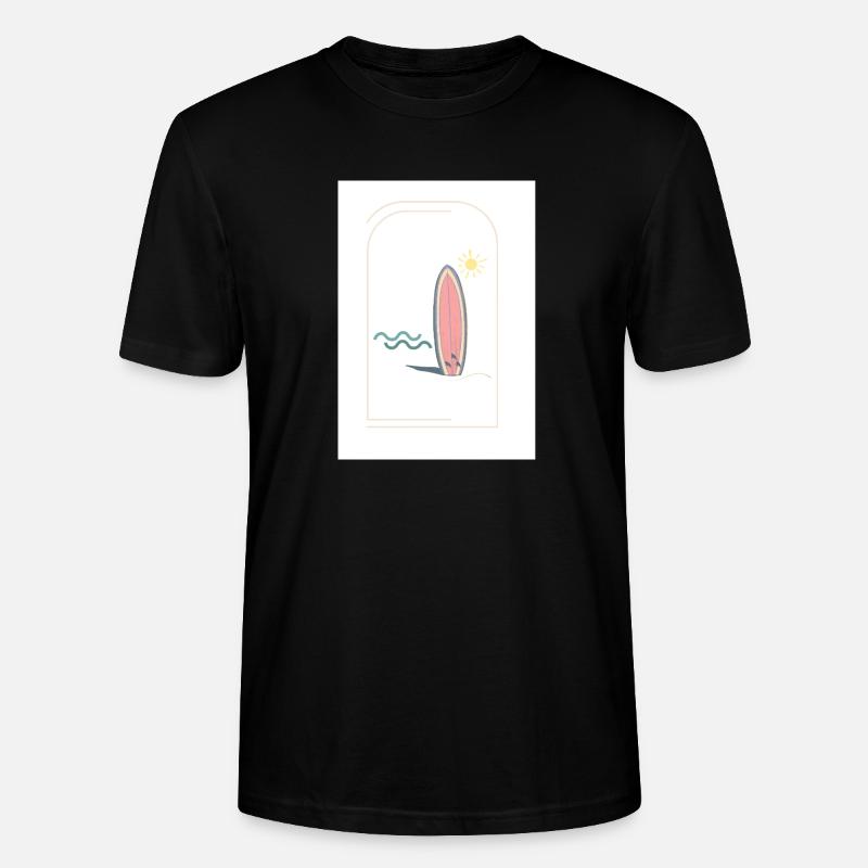 Planche de surf Sunrise Design - T-shirt bio CRAFTER Stanley Stella Unisexe - noir