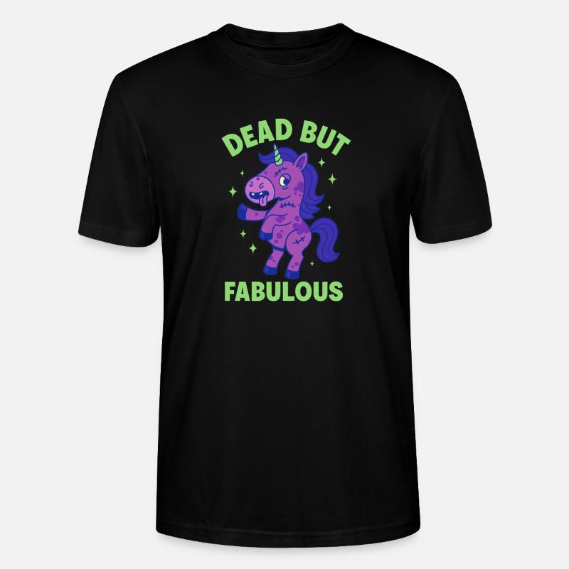 Buntes Einhorn mit Spruch - Stanley/Stella Unisex Bio-T-Shirt CRAFTER - Schwarz
