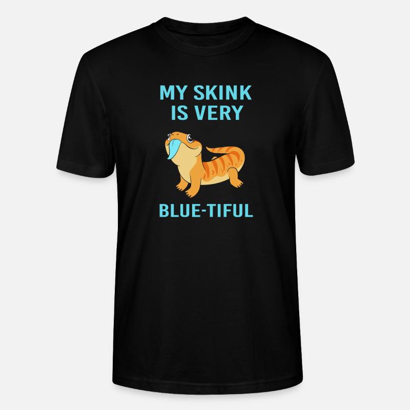 Eidechse Blau Zunge - Stanley/Stella Unisex Bio-T-Shirt CRAFTER - Schwarz
