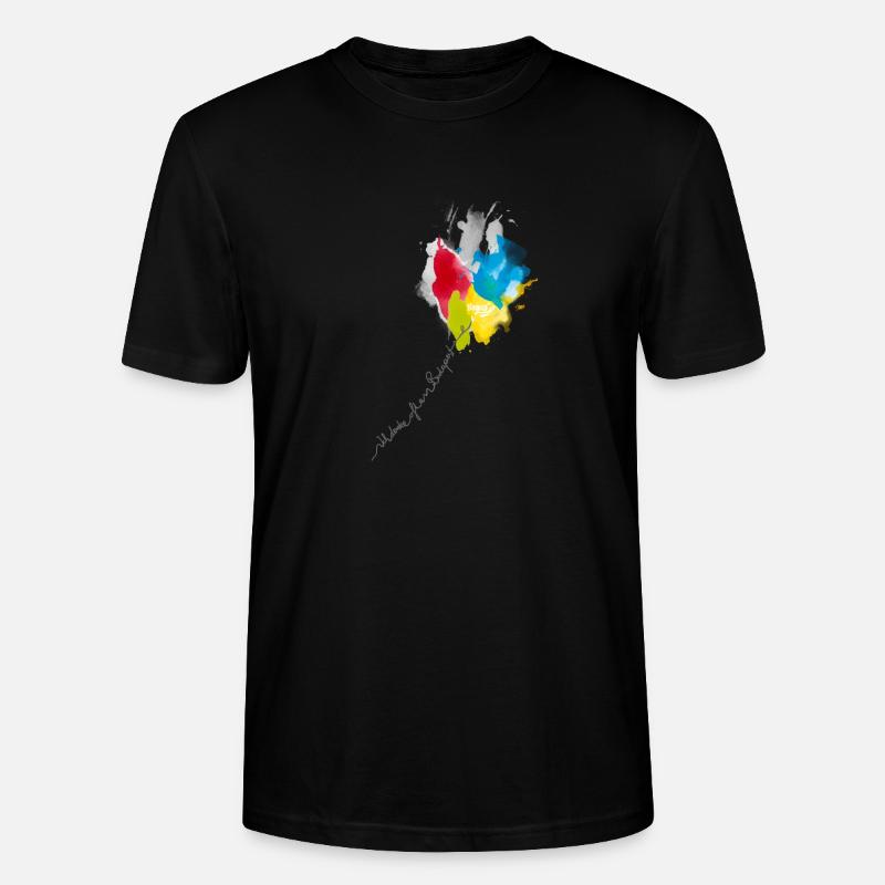 Farbkaskade Kaleidoskop - Stanley/Stella Unisex Bio-T-Shirt CRAFTER - Schwarz