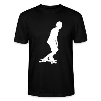 Descente Longboard - T-shirt bio CRAFTER Stanley Stella Unisexe - noir - Devant - Alina (178cm) & Michal (187cm)