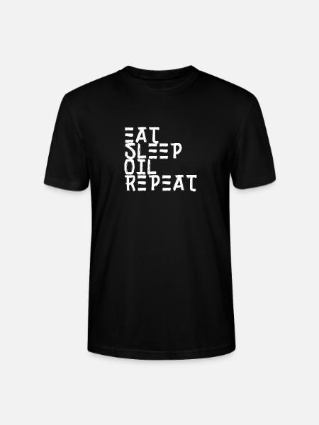 Eat Sleep Oil Repeat Massagist - Stanley/Stella CRAFTER Unisex Organic T-Shirt - black