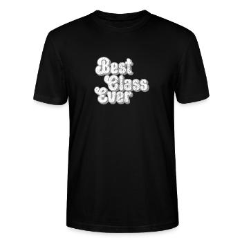 Meilleur professeur de classe de tous les temps - T-shirt bio CRAFTER Stanley Stella Unisexe - noir - Devant - Alina (178cm) & Michal (187cm)