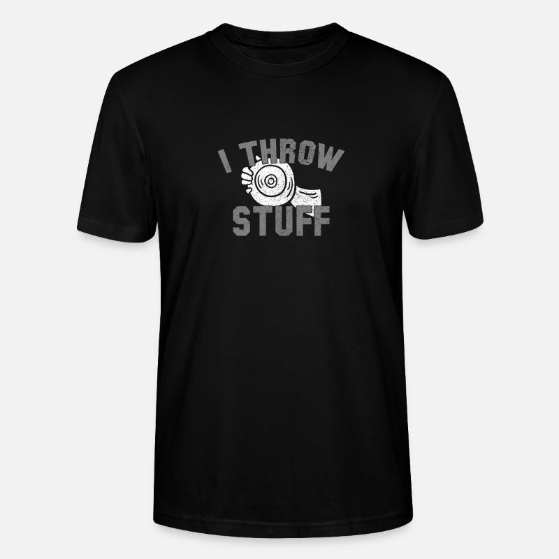 I Throw Stuff Discus Athlete - Stanley/Stella CRAFTER Unisex Organic T-Shirt - black