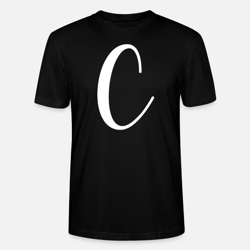 Calligraphie, initiale C - T-shirt bio CRAFTER Stanley Stella Unisexe - noir