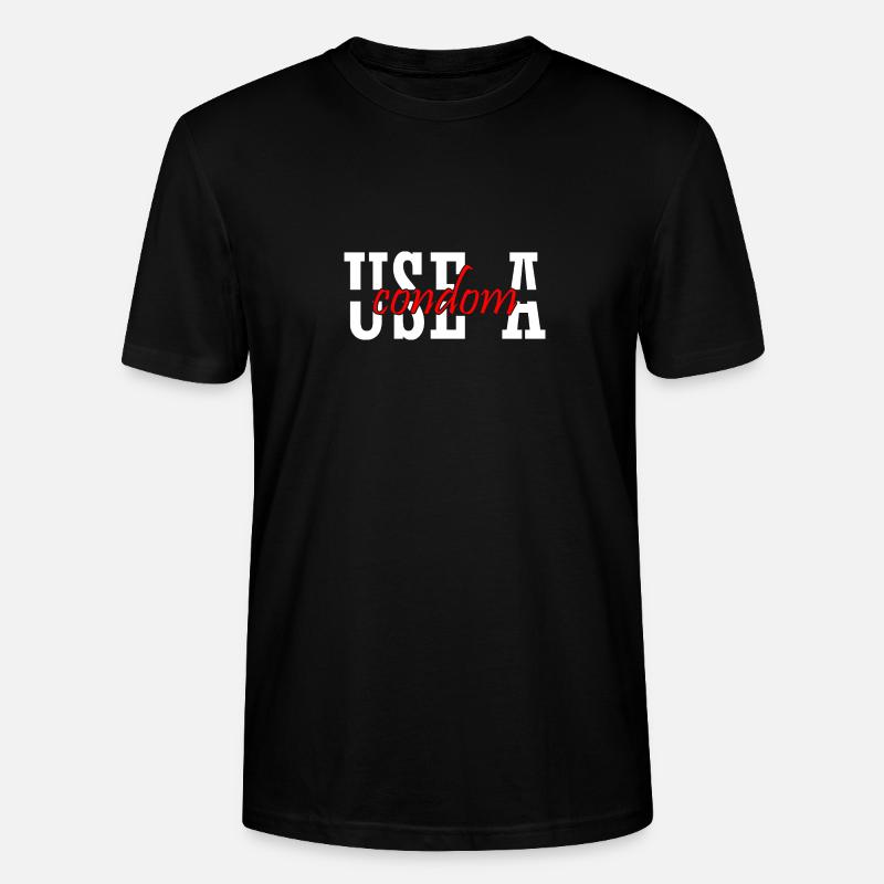 Utilisation sarcastique d’un préservatif - T-shirt bio CRAFTER Stanley Stella Unisexe - noir