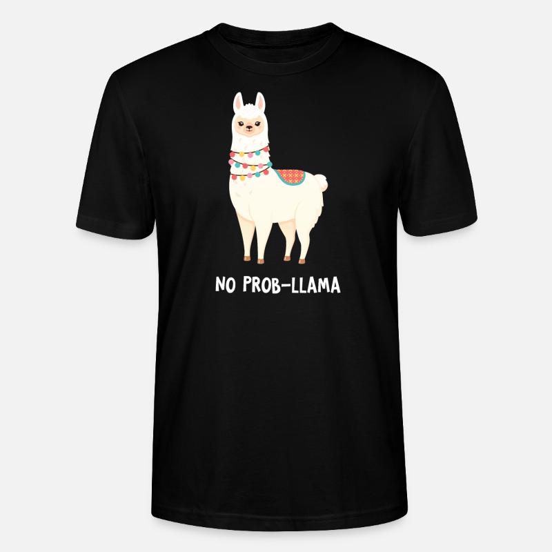 No Prob-Llama- Funny Llama - Stanley/Stella Unisex Bio-T-Shirt CRAFTER - Schwarz