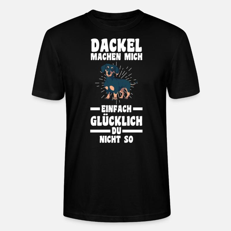 Dackel Hund Dachshund Geschenk - Stanley/Stella Unisex Bio-T-Shirt CRAFTER - Schwarz