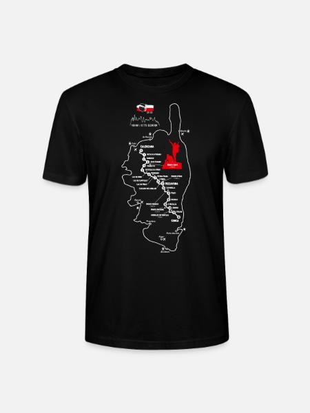 Hiking Corsica GR 20 map GR20 corsica hiking gr20 - Stanley/Stella CRAFTER Unisex Organic T-Shirt - black