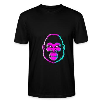 Gorilla - Stanley/Stella CRAFTER Unisex Organic T-Shirt - black - Front - Alina (178cm) & Michal (187cm)