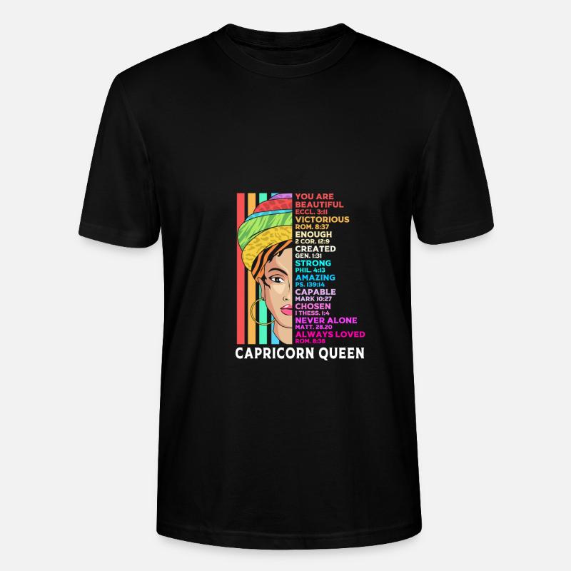 Sternzeichen Steinbock - Stanley/Stella Unisex Bio-T-Shirt CRAFTER - Schwarz