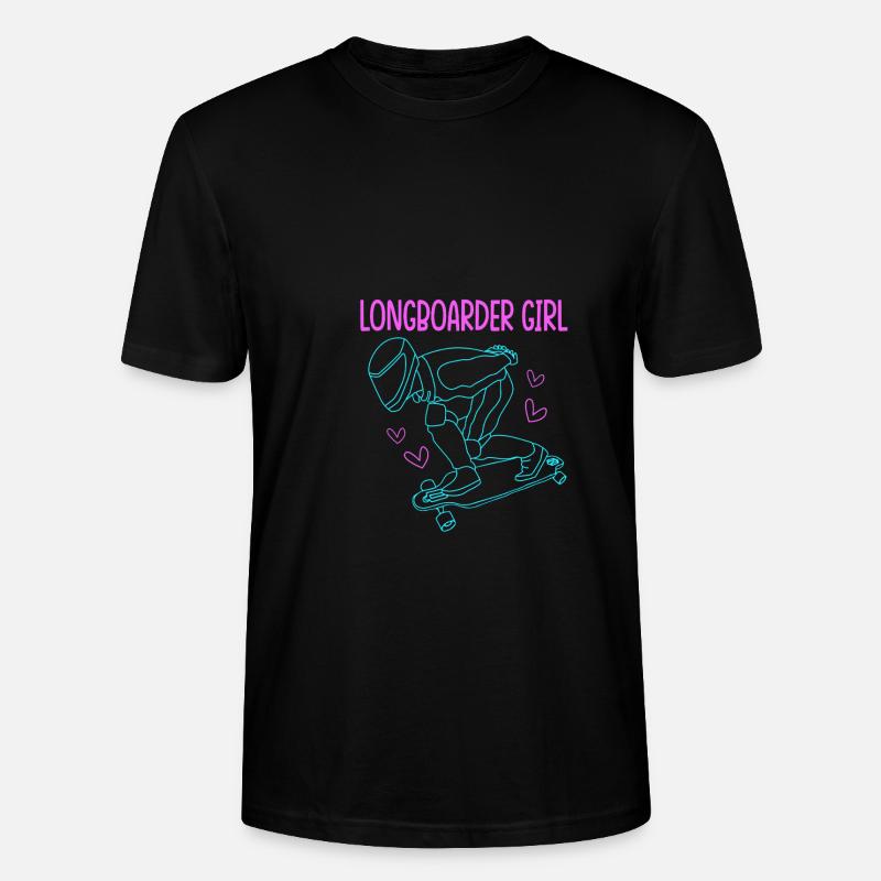 Longboard Longboarder Longboarding - Stanley/Stella Unisex Bio-T-Shirt CRAFTER - Schwarz