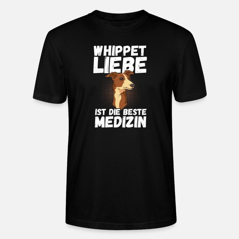 Hund Whippet - Stanley/Stella Unisex Bio-T-Shirt CRAFTER - Schwarz