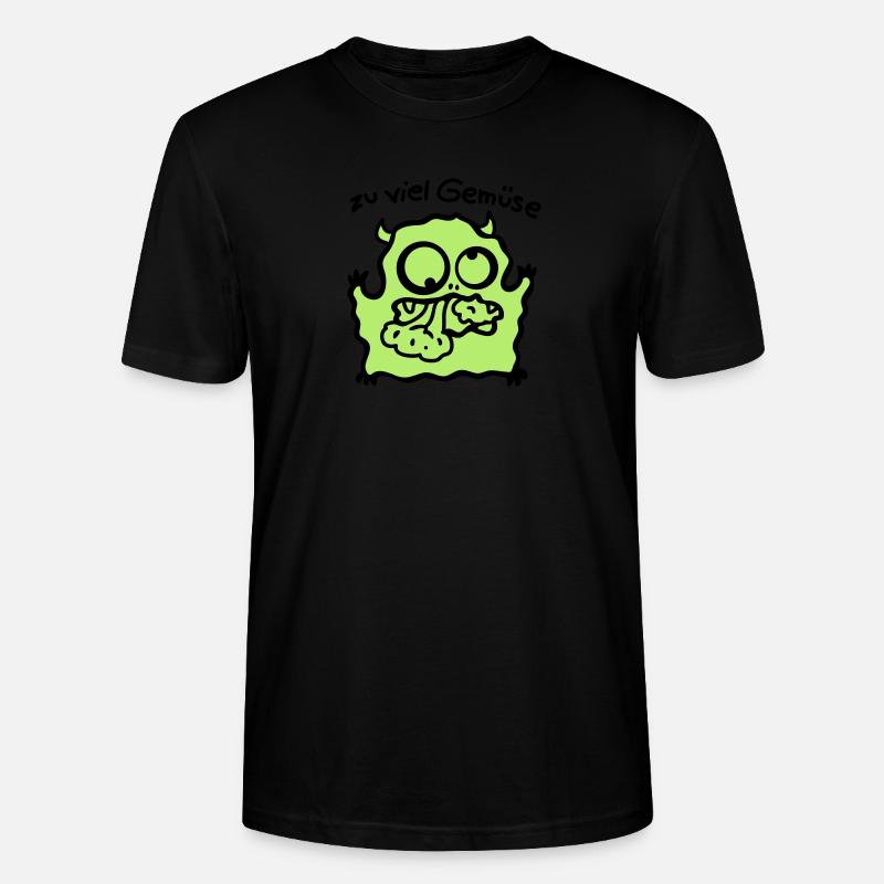 zu viel Gemüse - Stanley/Stella Unisex Bio-T-Shirt CRAFTER - Schwarz