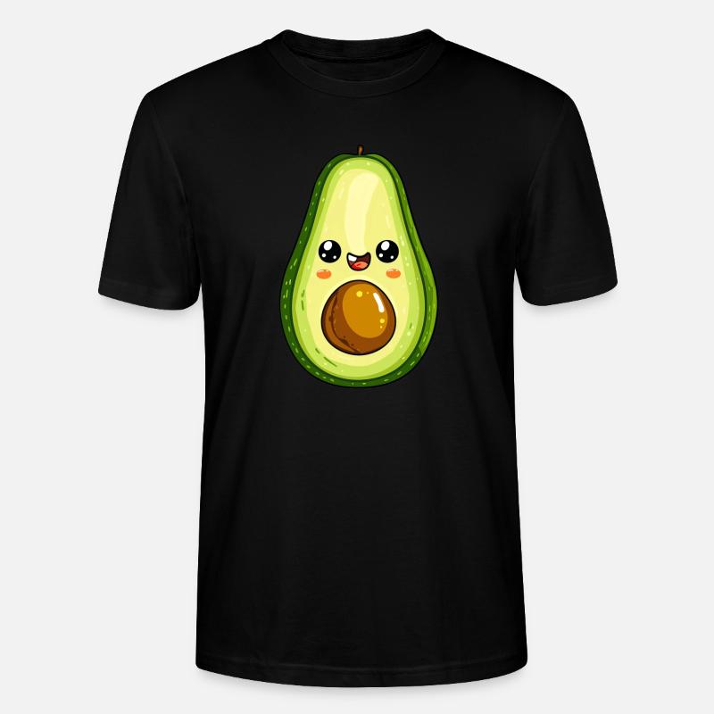 Avocat sucré avec visage - T-shirt bio CRAFTER Stanley Stella Unisexe - noir