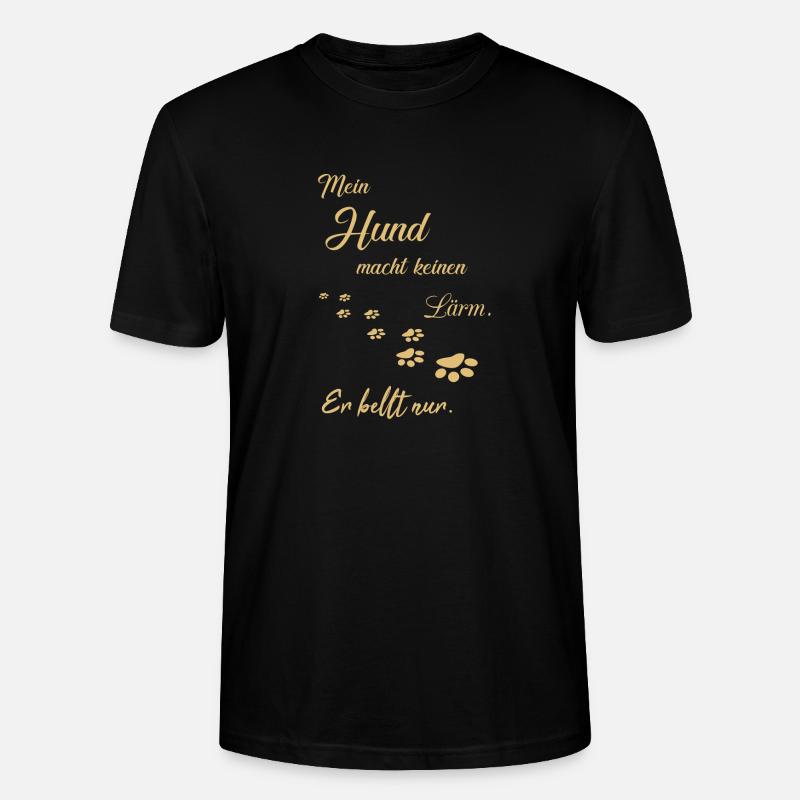 Hunde Hundesprüche - Stanley/Stella Unisex Bio-T-Shirt CRAFTER - Schwarz