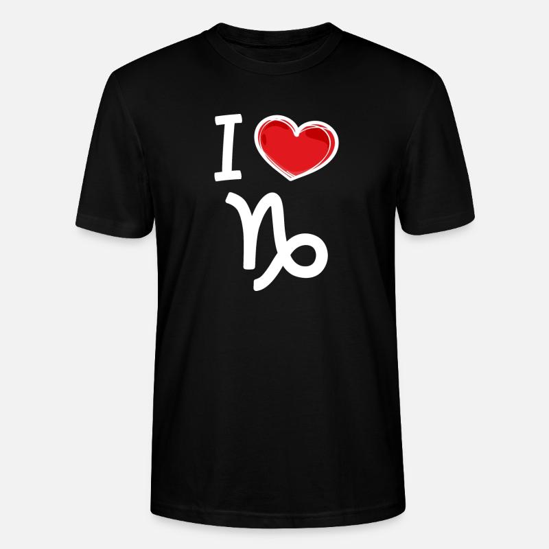 Horoskop Gezeiten Steinbock Herz Statement - Stanley/Stella Unisex Bio-T-Shirt CRAFTER - Schwarz