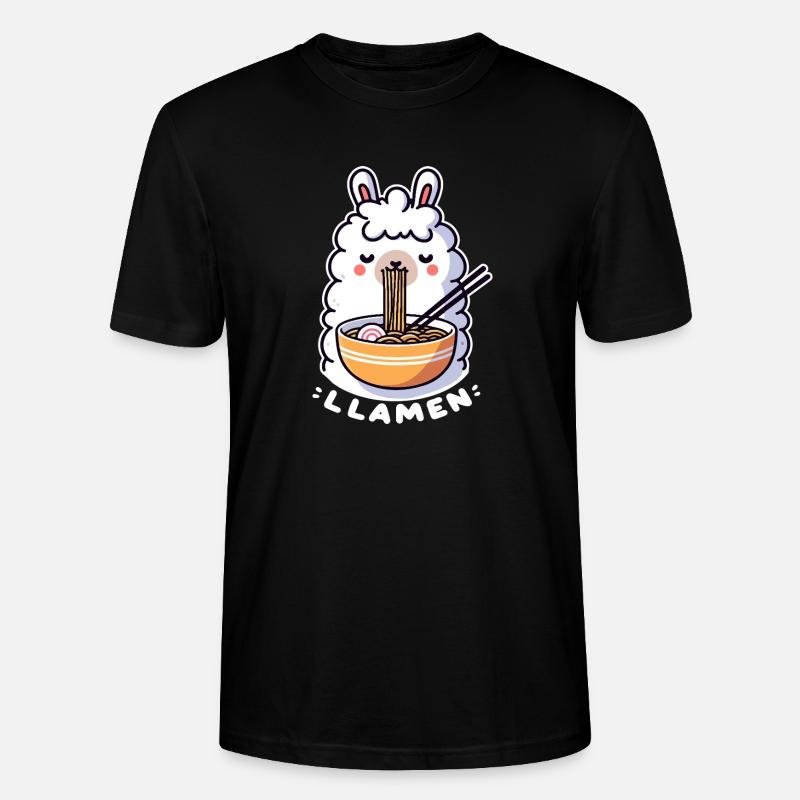 Llamen Ramen Lama - Stanley/Stella Unisex Bio-T-Shirt CRAFTER - Schwarz
