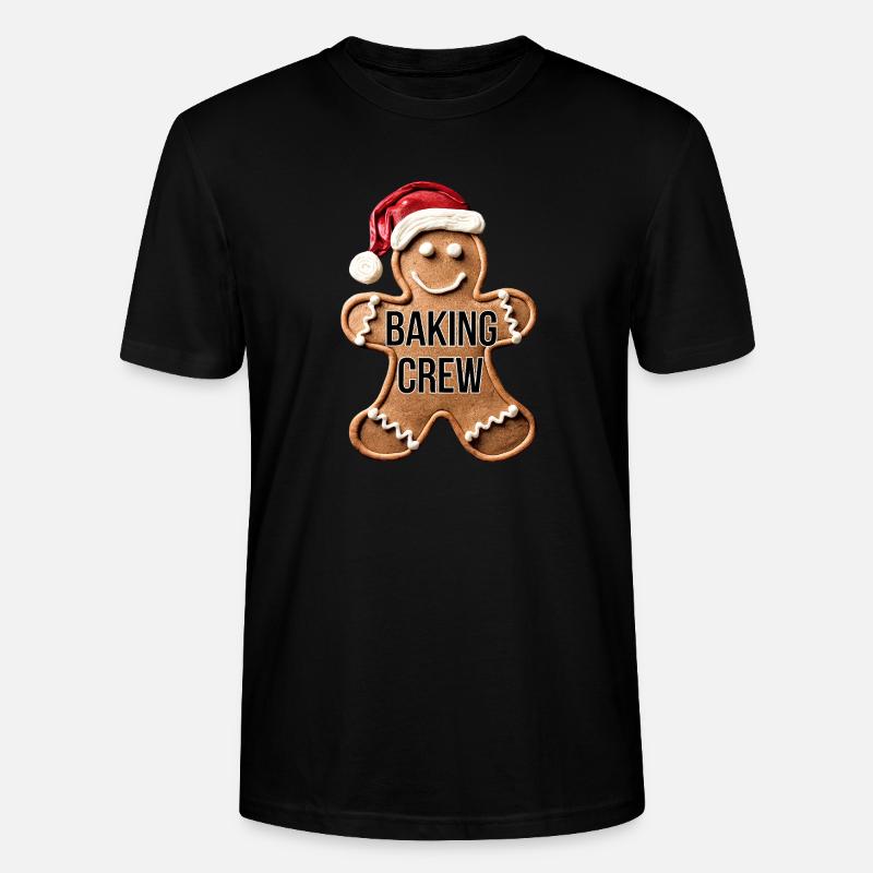 Baking Crew Lebkuchenmann Weihnachten backen - Stanley/Stella Unisex Bio-T-Shirt CRAFTER - Schwarz
