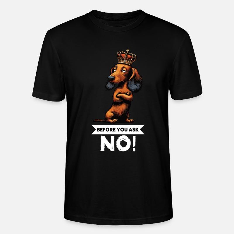 Avant de demander teckel à poils longs teckel tekkel - T-shirt bio CRAFTER Stanley Stella Unisexe - noir