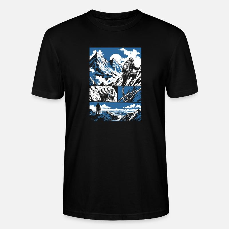 Climb Mountain Adventure - Stanley/Stella Unisex Bio-T-Shirt CRAFTER - Schwarz