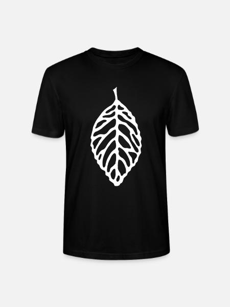 Weißes Waldblatt - Stanley/Stella Unisex Bio-T-Shirt CRAFTER - Schwarz