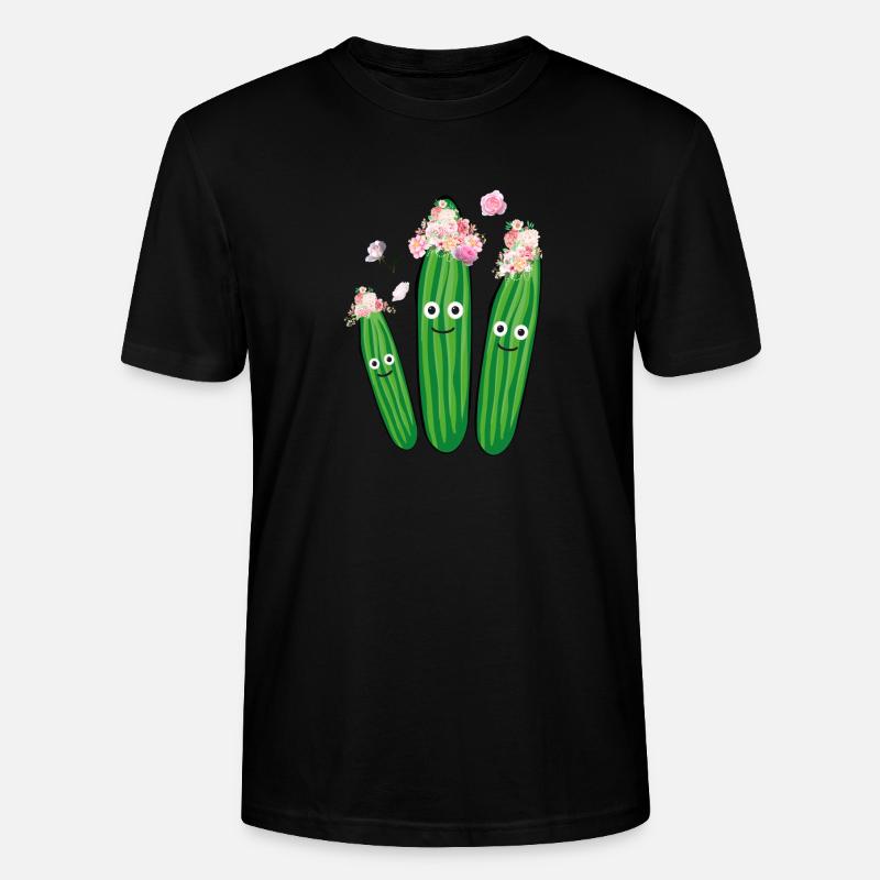 concombre,concombre,hippie,couronne, fleurs - T-shirt bio CRAFTER Stanley Stella Unisexe - noir