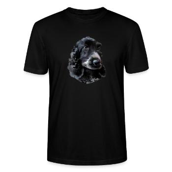 Cocker Spaniel hond - Stanley/Stella Uniseks bio-T-shirt CRAFTER - zwart - Voor - Alina (178cm) & Michal (187cm)