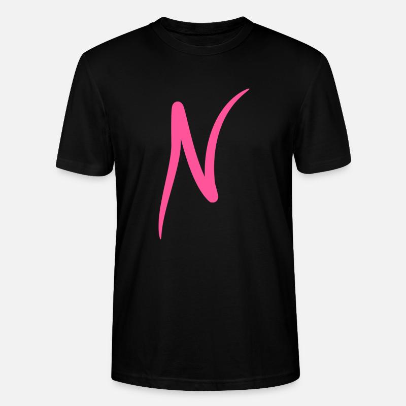 Buchstabe N Anfangsbuchstabe Modern - Stanley/Stella Unisex Bio-T-Shirt CRAFTER - Schwarz