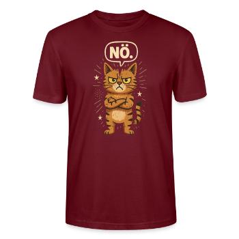 Nö I Hate Morning People And Mornings And People - Stanley/Stella Unisex Bio-T-Shirt CRAFTER - Burgunderrot - Vorne - Alina (178cm) & Michal (187cm)