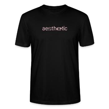 aesthetic pink - Stanley/Stella Unisex Bio-T-Shirt CRAFTER - Schwarz - Vorne - Alina (178cm) & Michal (187cm)
