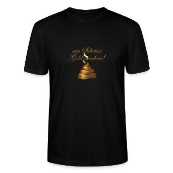aus scheisse gold mchen - Stanley/Stella Unisex Bio-T-Shirt CRAFTER - Schwarz - Vorne - Alina (178cm) & Michal (187cm)