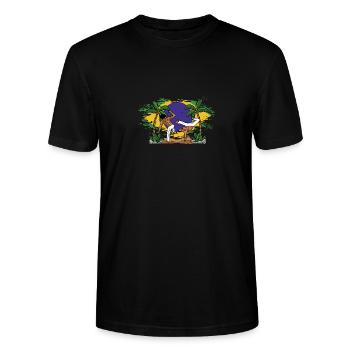 Capoeira no Brasil - Stanley/Stella CRAFTER Unisex Organic T-Shirt - black - Front - Alina (178cm) & Michal (187cm)