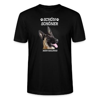 Schön Schöner Mein Malinois - Stanley/Stella Unisex Bio-T-Shirt CRAFTER - Schwarz - Vorne - Alina (178cm) & Michal (187cm)