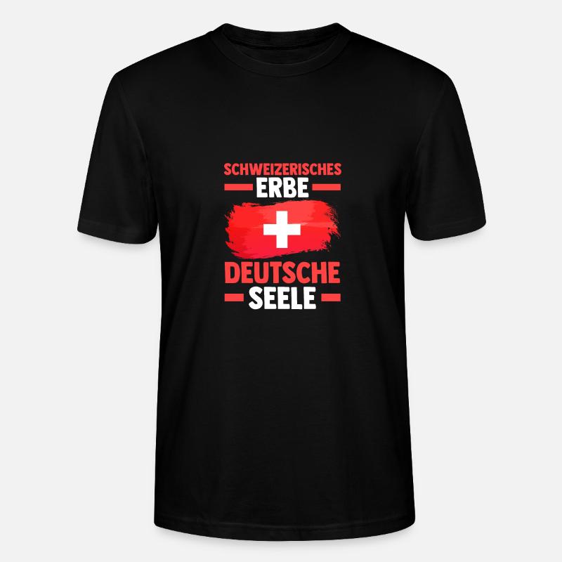 Schweizer Schweiz - Stanley/Stella Unisex Bio-T-Shirt CRAFTER - Schwarz