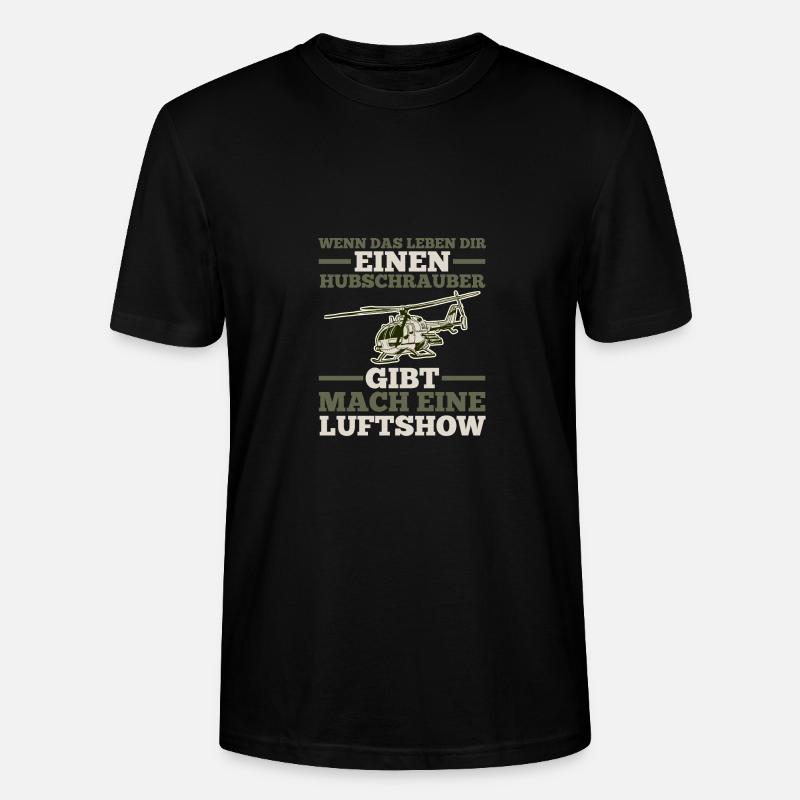 Pilot Helikopter Hubschrauber - Stanley/Stella Unisex Bio-T-Shirt CRAFTER - Schwarz