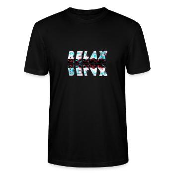 Relax - T-shirt bio CRAFTER Stanley Stella Unisexe - noir - Devant - Alina (178cm) & Michal (187cm)