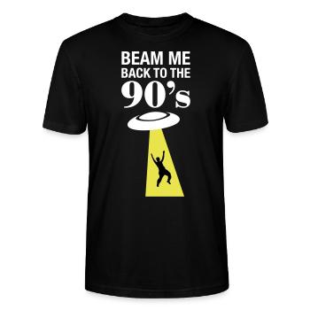 Beam Me Back To The 90's - Stanley/Stella Uniseks bio-T-shirt CRAFTER - zwart - Voor - Alina (178cm) & Michal (187cm)